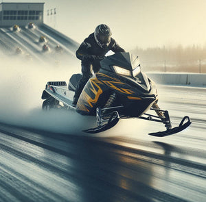 Speeding on Solid Ground: The Thrills of Asphalt Snowmobile Drag Racing